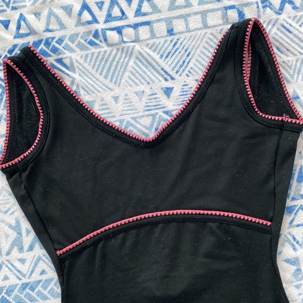 Danskin Black Scoop Back Leotard - Picture 3 of 6